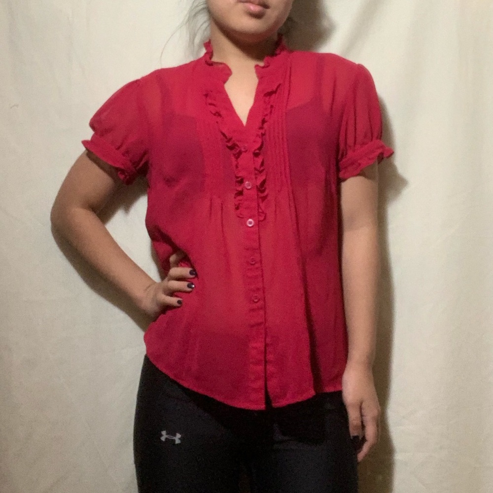 🛍 East 5th sheer pink top